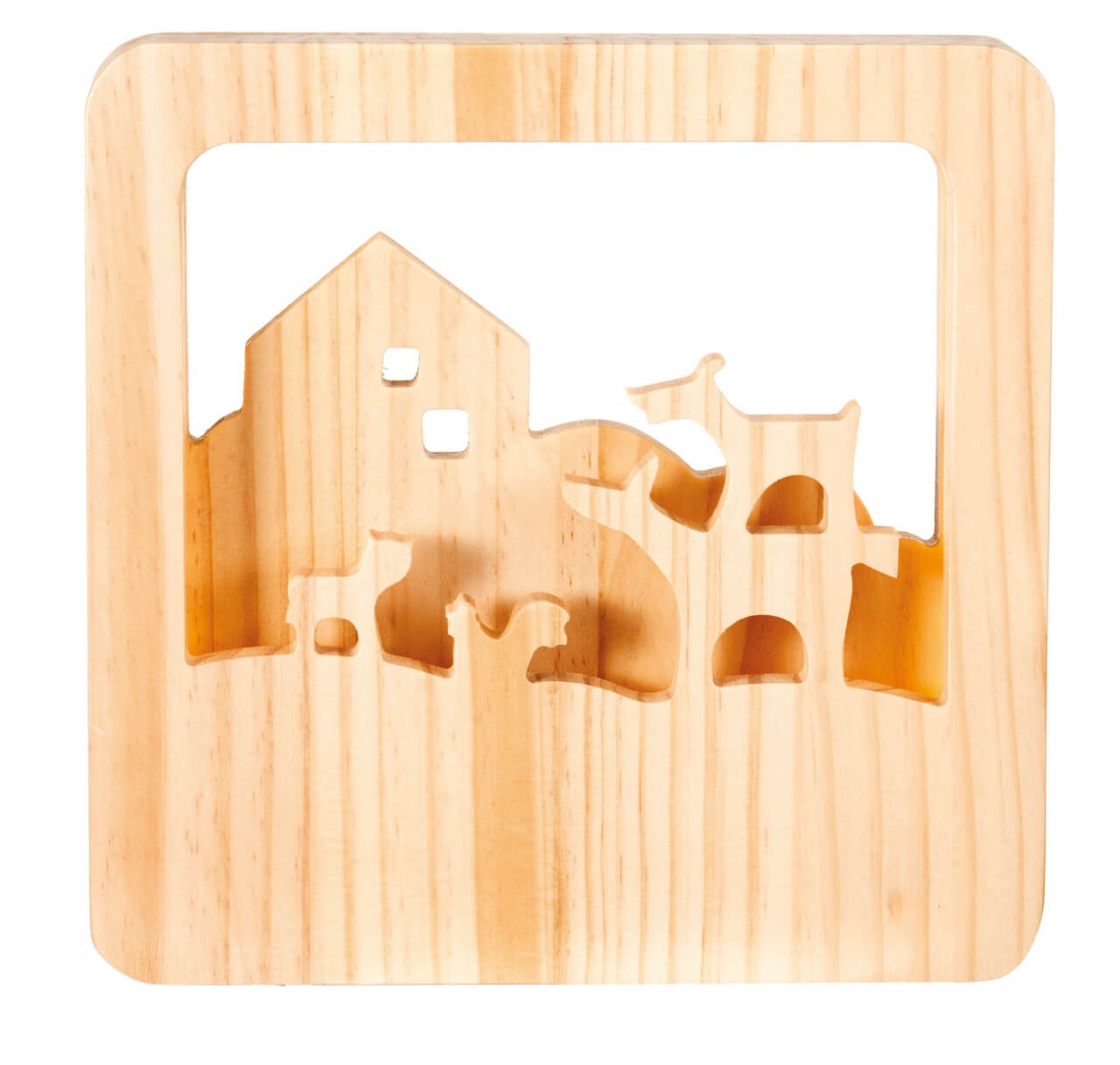Massivholz Nachtlicht der Bremer Stadtmusikanten Massivholz Nachtlicht der Bremer Stadtmusikanten von EGMONT TOYS