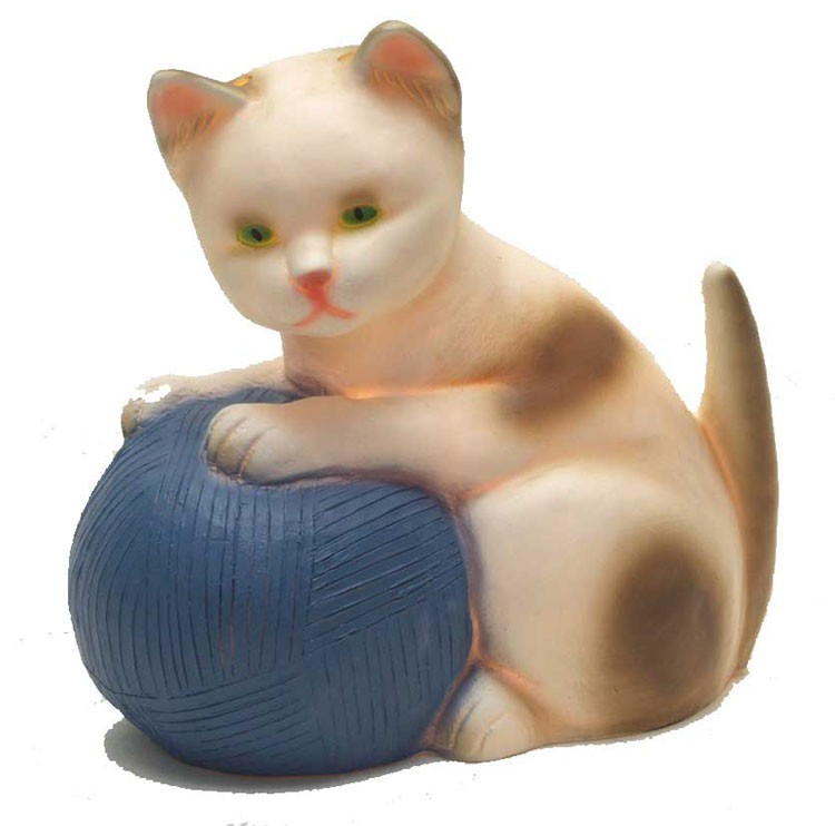 Nachtlicht Katze mit Wolle, blaue Wolle von EGMONT TOYS