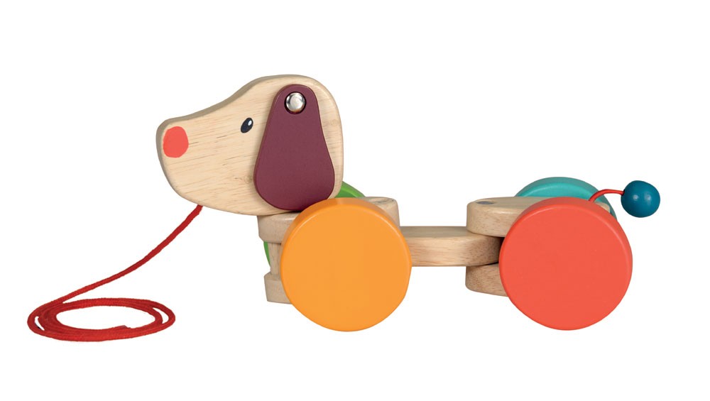 Nachziehhund, das naturbelassene Nachziehtier aus Holz Nachziehhund, das naturbelassene Nachziehtier aus Holz von EGMONT TOYS