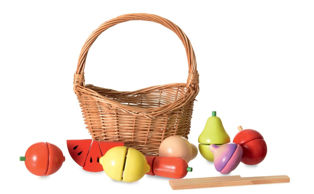 Obst und Gemüse-Set für Kinder, im Korb von EGMONT TOYS