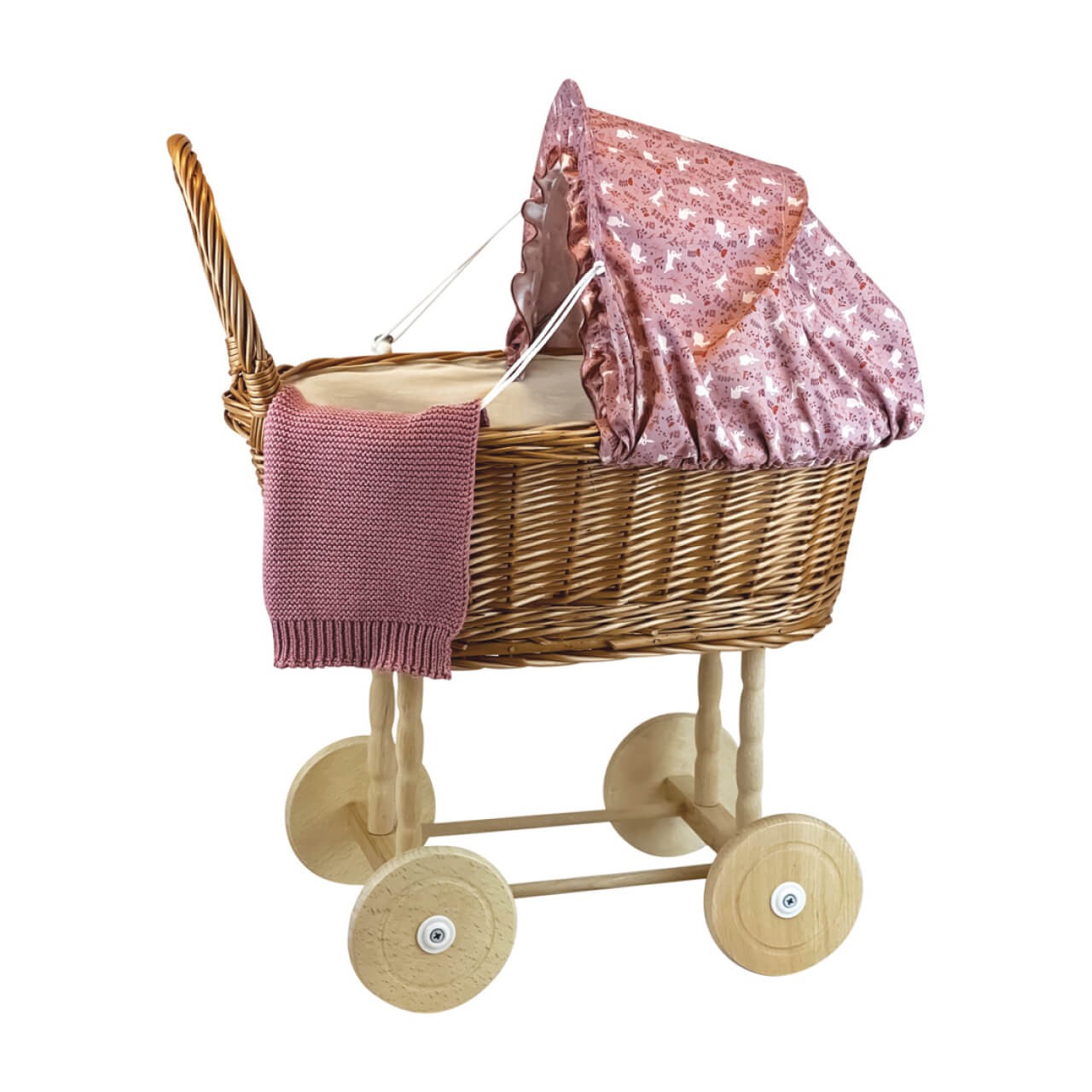 Puppen-Stubenwagen mit rosa Kaninchen-Design Puppen-Stubenwagen mit rosa Kaninchen-Design von EGMONT TOYS