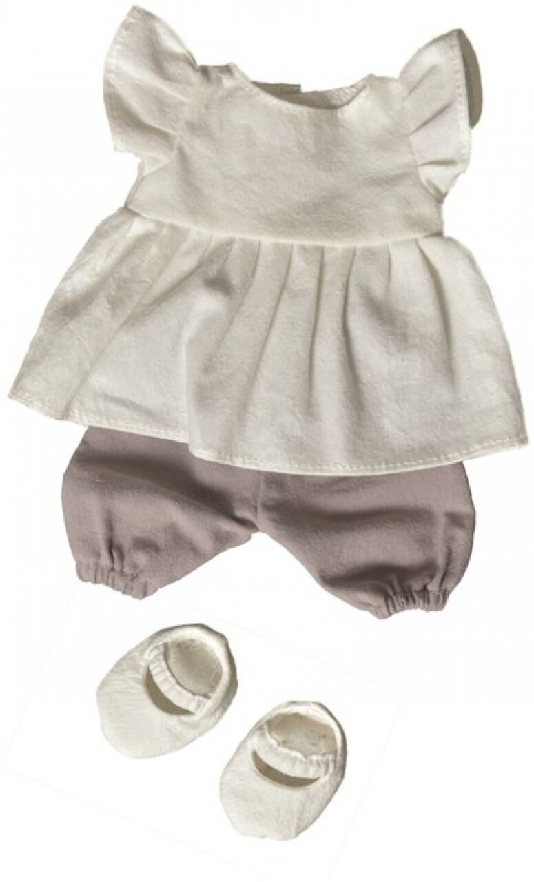 Puppenkleidung Hose und Tunika, weiss/schoko, für EgmontToys Puppen 30-32cm Puppenkleidung Hose und Tunika, weiss/schoko, für EgmontToys Puppen 30-32cm von EGMONT TOYS