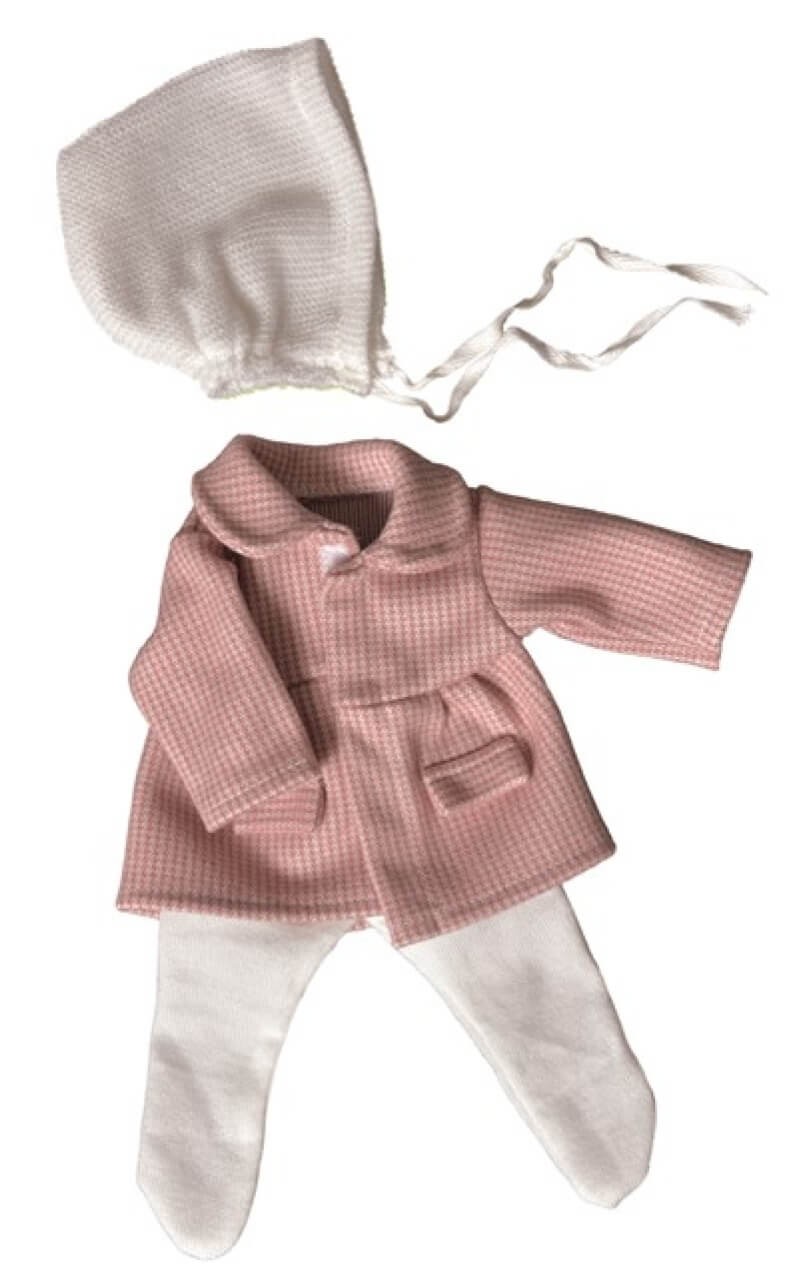 Puppenkleidung Mantel rosa mit Strumpfhose, für EgmontToys Puppen 30-32cm von EGMONT TOYS