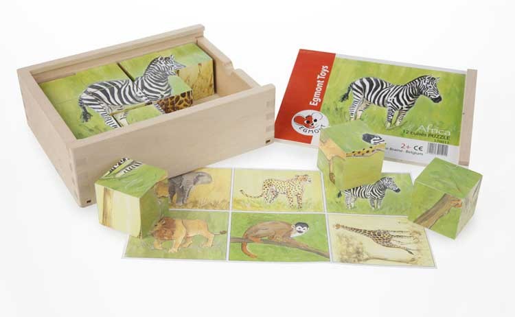 Puzzle in Holzbox, 12 teilig Afrika von EGMONT TOYS