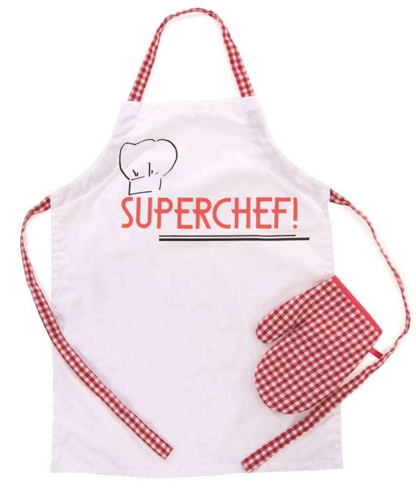 Schürze und Handschuh, Motiv Super-Chef, für Kinder Schürze und Handschuh, Motiv Super-Chef, für Kinder von EGMONT TOYS
