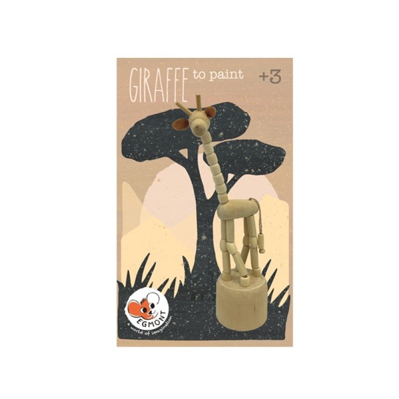 Holz-Push-Up-Giraffe zum Bemalen, Drücktier Giraffe Holz-Push-Up-Giraffe zum Bemalen, Drücktier Giraffe von EGMONT TOYS