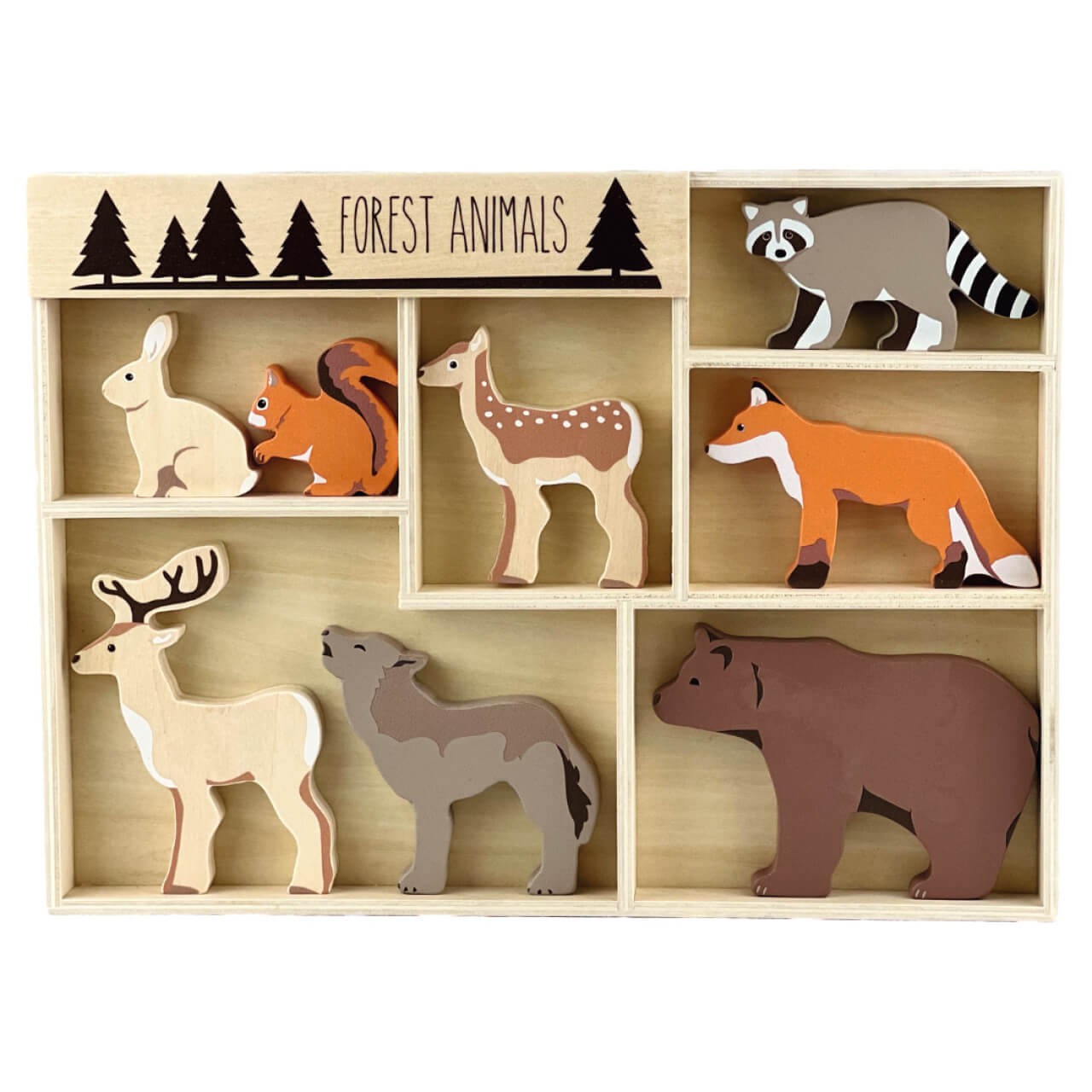 Waldtier-Spielset aus FSC-Holz mit 8 Tieren Waldtier-Spielset aus FSC-Holz mit 8 Tieren von EGMONT TOYS