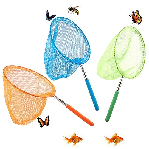 Schmetterling Net Kinder, 3 Stück Teleskop Kescher Kinder, Ausziehbar Klein Schmetterlingsnetz Ideal zum Fangen von Insekten Bugs Angeln Garten Pool Outdoor Fischernetz Schmetterling Net Kinder, 3 Stück Teleskop Kescher Kinder, Ausziehbar Klein Schmetterlingsnetz Ideal zum Fangen von Insekten Bugs Angeln Garten Pool Outdoor Fischernetz von EGOSKY