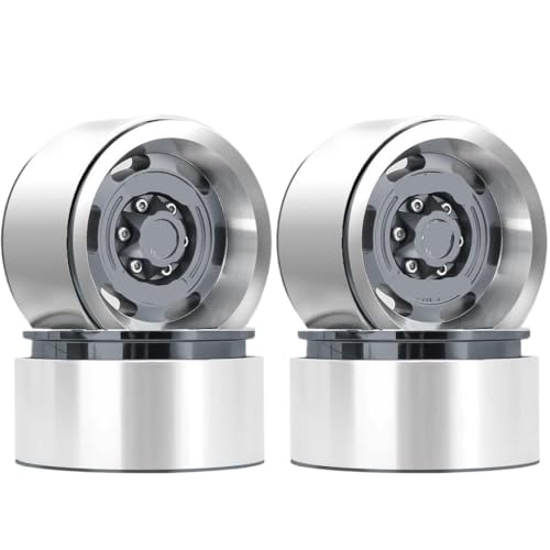 1. 9 Deep Dish Peradlock Wheel Rim Negative Versatz -9 mm Kompatibel mit 1 10 Skala RC Crawler kompatibel mit 90046 AXI03007 VS4 10 Gen und ähnliche Modelle(4pcs Grey) von EGRMZ