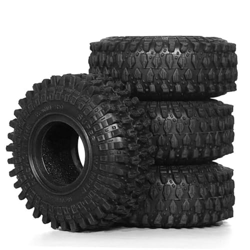 EGRMZ 1/24 1/18 Scale Crawler -Reifen rot 1 0 Felsgelände -Reifen kompatibel mit SCX24 AX24 Upgrade -Teile(RS003 4PCS) von EGRMZ