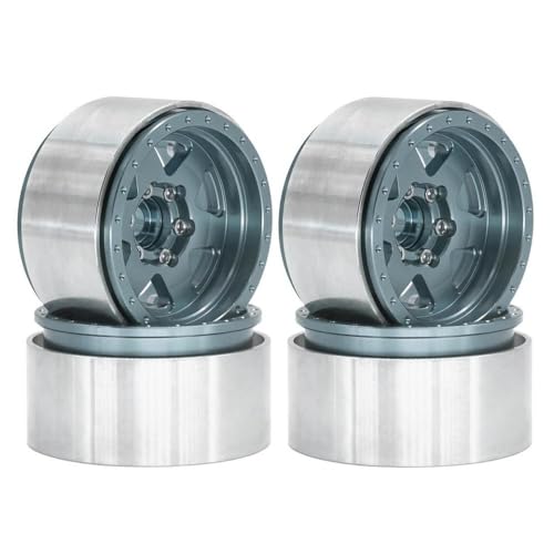EGRMZ 1. 9 Beadlock -Räder Aluminium Kompatibel mit 1 10 -Skala -RC -Crawler -Crawler mit II und ähnlichen Modellen(4pcs Titanium Color) von EGRMZ