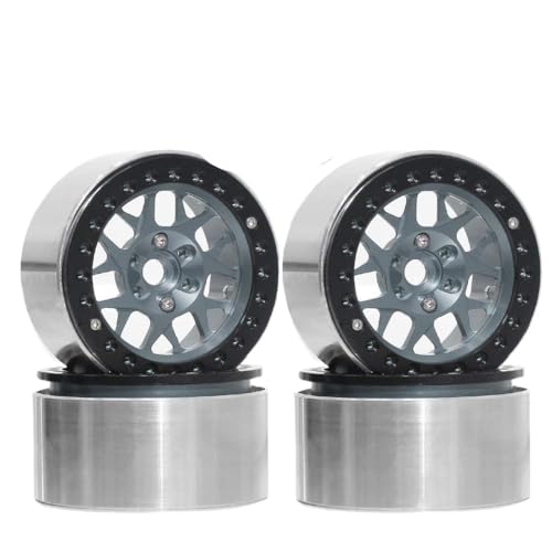 EGRMZ 4pcs 2. 2 Beadlock -Aluminiumradfelgen mit 1 10 -Skala -RC -Crawler -Autos wie RR10 Wraith 90048 90018 TRX6 und ähnlichen Modellen kompatibel(Titanium 4pcs) von EGRMZ