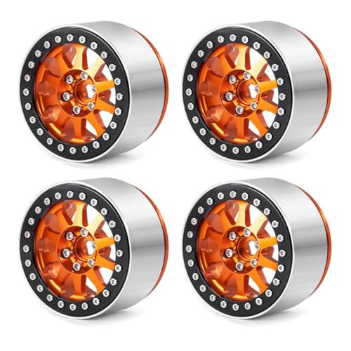 EGRMZ 4pcs 2. 2 Zoll Metall Beadlock 12 Spoke Wheel Felgen kompatibel mit 1 10 -Skala -RC -Crawler -Modellen wie TRX6 90046 RR10 Wraith und ähnlichen Fahrzeugen(Gold) von EGRMZ