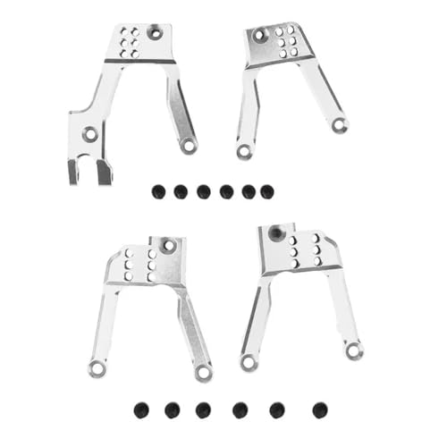 EGRMZ Kompatibel mit 1/10 RC Crawler II 90046 90047 4 Stück CNC-Aluminium-Stoßdämpfer-Montagetürme(Silver) von EGRMZ