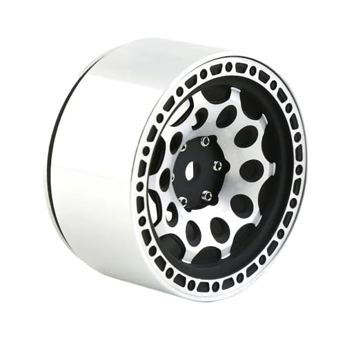 EGRMZ Kompatibel mit RC Crawler Cars TRX6 90046 RR10 Wraith 2,2 Zoll Metall Beadlock Felge 12 Speichen von EGRMZ