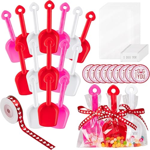 EGuangwiua 18teilige Valentinstag Schovel-Spielzeugset, Kunststoffschaufel weiß-rot-pink Mini-Sandschaufelspielzeug Valentinstag Geschenk 18 Set Schaufel I Dig You Klebeschilder Etiketten Klarsäcke EGuangwiua 18teilige Valentinstag Schovel-Spielzeugset, Kunststoffschaufel weiß-rot-pink Mini-Sandschaufelspielzeug Valentinstag Geschenk 18 Set Schaufel I Dig You Klebeschilder Etiketten Klarsäcke von EGuangwiua