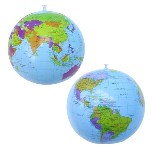 2 Stück aufblasbare Globen, Schulgloben, Weltkarten-Tools, Zubehör für Geographie-Lerntools, Weltballon-Globen 2 Stück aufblasbare Globen, Schulgloben, Weltkarten-Tools, Zubehör für Geographie-Lerntools, Weltballon-Globen von EHDWXVZM