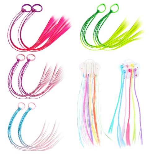 20 Stück Bunte Zöpfe, Kinder-Perücken-Haar-Accessoires, Farbverlaufs-Zöpfe, Zopf-Haargummis, Mädchen-Haar-Accessoires, Kugel-Haar-Accessoires 20 Stück Bunte Zöpfe, Kinder-Perücken-Haar-Accessoires, Farbverlaufs-Zöpfe, Zopf-Haargummis, Mädchen-Haar-Accessoires, Kugel-Haar-Accessoires von EHDWXVZM
