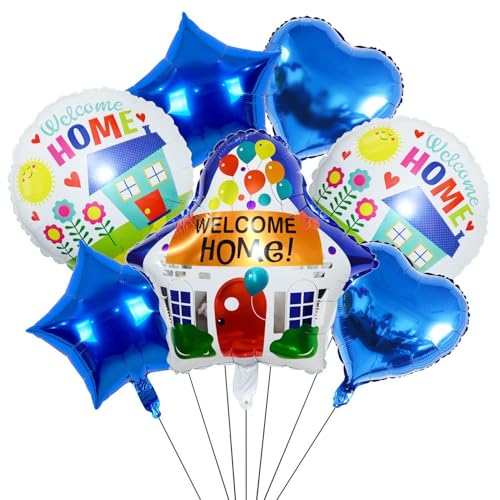 7 Stück Willkommens-Zuhause-Luftballons, Dreidimensionale Aluminiumfolien-Luftballons, Feiertags-Party-Luftballons, Einweihungsparty-Dekorationen, Warme Willkommens-Zuhause-Luftballons 7 Stück Willkommens-Zuhause-Luftballons, Dreidimensionale Aluminiumfolien-Luftballons, Feiertags-Party-Luftballons, Einweihungsparty-Dekorationen, Warme Willkommens-Zuhause-Luftballons von EHDWXVZM