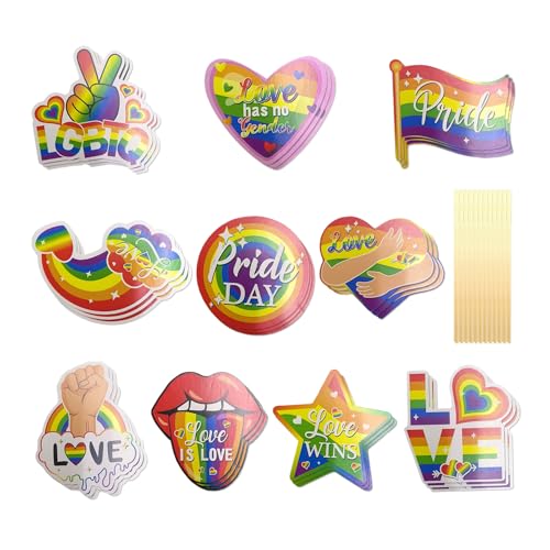 30 Pride-Kuchenaufsätze, Pride-Dekorationen, Pride-Monatsdekorationen, Pride-Dekorationen Für Partys, Cocktail-Stick-Dekorationen, Regenbogenfahnen 30 Pride-Kuchenaufsätze, Pride-Dekorationen, Pride-Monatsdekorationen, Pride-Dekorationen Für Partys, Cocktail-Stick-Dekorationen, Regenbogenfahnen von EHDWXVZM