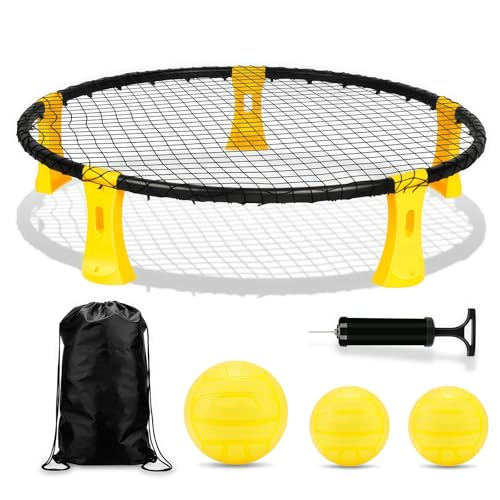 EHIOG Outdoor Roundnet Spieleset,Roundnet Spiel mit Spielnetz,3 Bällen,Tragetasche,Handbuch und mehr - Spiel für Garten, Strand, Park, drinnen,Outdoor Sport für Kinder & Erwachsene EHIOG Outdoor Roundnet Spieleset,Roundnet Spiel mit Spielnetz,3 Bällen,Tragetasche,Handbuch und mehr - Spiel für Garten, Strand, Park, drinnen,Outdoor Sport für Kinder & Erwachsene von EHIOG