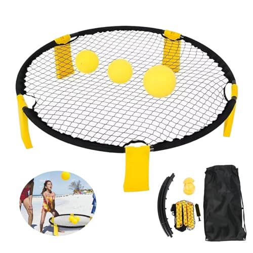 EHIOG Roundnet Ballspiel,Ballspiele für DraußEn-Ball Trampolin mit 3 BäLlen,Outdoor Beach Rasenteam Sportspiel,Pumpe,Rucksack & Regeln,2 Bis 4 Spieler Erwachsene Zum Spielen im Garten,Strand,Park EHIOG Roundnet Ballspiel,Ballspiele für DraußEn-Ball Trampolin mit 3 BäLlen,Outdoor Beach Rasenteam Sportspiel,Pumpe,Rucksack & Regeln,2 Bis 4 Spieler Erwachsene Zum Spielen im Garten,Strand,Park von EHIOG