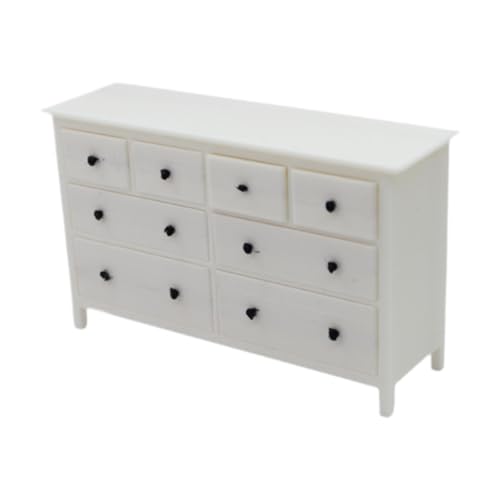 EHJRE 1/12 Miniaturschrank Puppenhaus Möbel Zubehör Modernes Mehrzweck Weiß Ornament Schlafzimmerszene Tischdekoration EHJRE 1/12 Miniaturschrank Puppenhaus Möbel Zubehör Modernes Mehrzweck Weiß Ornament Schlafzimmerszene Tischdekoration von EHJRE