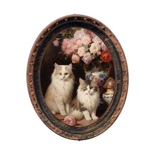 EHJRE 1/12 Puppenhaus Bilderrahmen, Fotoanzeige, Ornament, für Jungen Und Mädchen, Zum Basteln, Vintage Stil, Ovaler Fotorahmen mit Aufgedruckter Malerei, Style A EHJRE 1/12 Puppenhaus Bilderrahmen, Fotoanzeige, Ornament, für Jungen Und Mädchen, Zum Basteln, Vintage Stil, Ovaler Fotorahmen mit Aufgedruckter Malerei, Style A von EHJRE