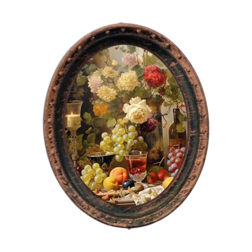 EHJRE 1/12 Puppenhaus Bilderrahmen, Fotoanzeige, Ornament, für Jungen Und Mädchen, Zum Basteln, Vintage Stil, Ovaler Fotorahmen mit Aufgedruckter Malerei, Style B EHJRE 1/12 Puppenhaus Bilderrahmen, Fotoanzeige, Ornament, für Jungen Und Mädchen, Zum Basteln, Vintage Stil, Ovaler Fotorahmen mit Aufgedruckter Malerei, Style B von EHJRE