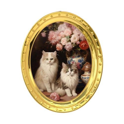 EHJRE 1/12 Puppenhaus Bilderrahmen, Fotoanzeige, Ornament, für Jungen Und Mädchen, Zum Basteln, Vintage Stil, Ovaler Fotorahmen mit Aufgedruckter Malerei, Style C EHJRE 1/12 Puppenhaus Bilderrahmen, Fotoanzeige, Ornament, für Jungen Und Mädchen, Zum Basteln, Vintage Stil, Ovaler Fotorahmen mit Aufgedruckter Malerei, Style C von EHJRE