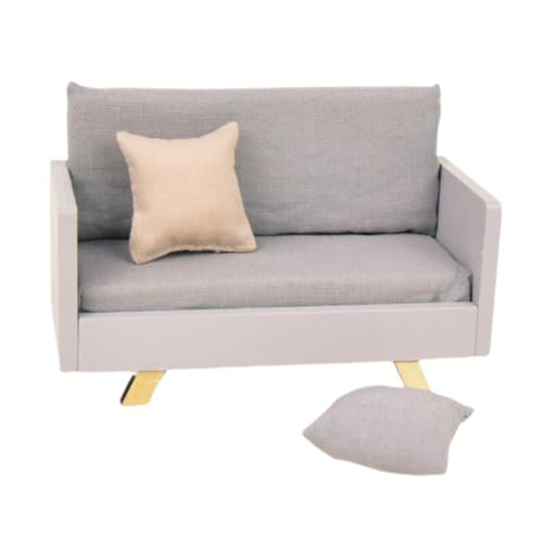 EHJRE 1/12 Puppenhaus Couch Möbelspielzeug für Realistische Lebensszenen EHJRE 1/12 Puppenhaus Couch Möbelspielzeug für Realistische Lebensszenen von EHJRE