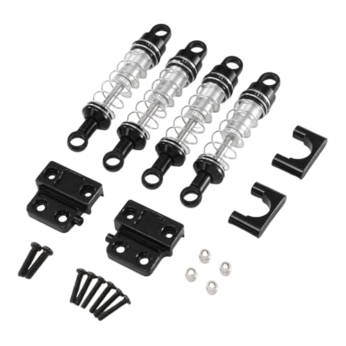 EHJRE 1/12 RC Auto Stoßdämpfer Kit Spielzeug Fahrzeug Zubehör Modifikation Aluminium Legierung Direkt Ersatz Teile für MN82, Schwarz von EHJRE