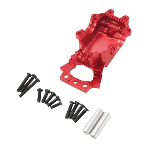 EHJRE 1/14 RC Auto Ersatzteile für die vordere Getriebeunterabdeckung, Metallgetriebegehäuse für 14209 14303 Auto-LKW-Fahrzeuge, DIY-modifiziert, Rot von EHJRE