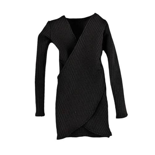EHJRE 1/6 Puppen-Outfits, Kleidung für weibliche Figuren, V-Ausschnitt-Kleid für Actionfiguren, für 12-Zoll-Figuren, Schwarz EHJRE 1/6 Puppen-Outfits, Kleidung für weibliche Figuren, V-Ausschnitt-Kleid für Actionfiguren, für 12-Zoll-Figuren, Schwarz von EHJRE
