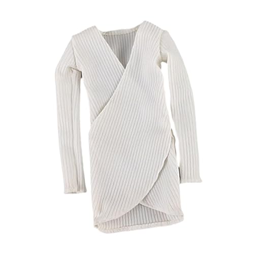 EHJRE 1/6 Puppen-Outfits, Kleidung für weibliche Figuren, V-Ausschnitt-Kleid für Actionfiguren, für 12-Zoll-Figuren, Weiß EHJRE 1/6 Puppen-Outfits, Kleidung für weibliche Figuren, V-Ausschnitt-Kleid für Actionfiguren, für 12-Zoll-Figuren, Weiß von EHJRE
