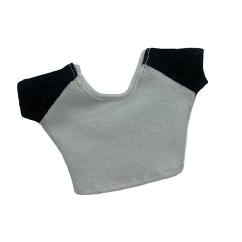 EHJRE 1/6 Weibliches Kurzarm T Shirt Kleidungsstück, Miniatur Kleidungskostüm für 12 Zoll Figuren, Schwarz EHJRE 1/6 Weibliches Kurzarm T Shirt Kleidungsstück, Miniatur Kleidungskostüm für 12 Zoll Figuren, Schwarz von EHJRE