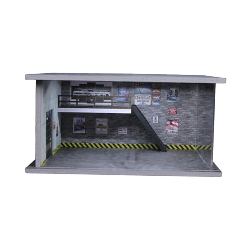 EHJRE 1/64 Modellauto-Vitrine, Auto-Reparaturwerkstatt, Szenario-Garage, beleuchtet mit LED-Ornament, Display-Box, Organizer, Style A EHJRE 1/64 Modellauto-Vitrine, Auto-Reparaturwerkstatt, Szenario-Garage, beleuchtet mit LED-Ornament, Display-Box, Organizer, Style A von EHJRE