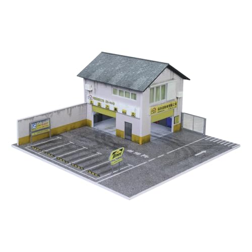 EHJRE 1/64 Scale Car Model Model Shart Haft Show HAY mit Lichtern, Einfache Montage, Realistischer Parkplatz Legierungsauto Model Spielzeuganzeigeständer von EHJRE