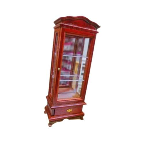 EHJRE 1:12 Bücherregal Vertikale Ornamente Schrank Glatt Polieren Vitrine Möbel für Kinder 4 5 6 Jungen Mädchen Kinder Geschenke, Rot EHJRE 1:12 Bücherregal Vertikale Ornamente Schrank Glatt Polieren Vitrine Möbel für Kinder 4 5 6 Jungen Mädchen Kinder Geschenke, Rot von EHJRE