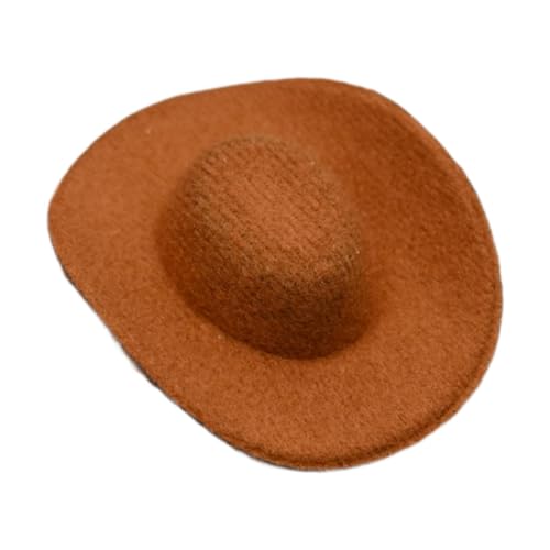 EHJRE 1:6 Cowboyhut für Actionfiguren, Bastelbedarf, Miniatur Westernelemente für Freunde, Braun von EHJRE