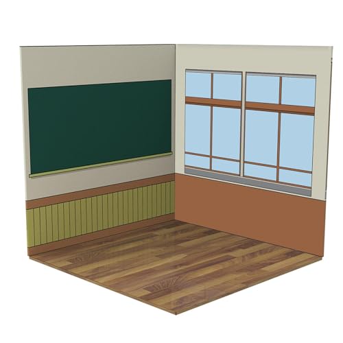 EHJRE 1:6 Hintergrund Szenen Organizer, Simulationsparkplatz Hintergrund, DIY Kabinenmodell, Diorama Layout Szenenanzeige für Druckgussauto, Klassenzimmer von EHJRE