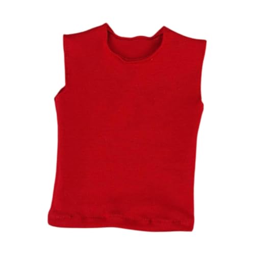 EHJRE 1:6 Männer Figuren T-Shirt Ärmellose Weste Bequeme Mode Miniatur Puppenkleidung fürfür 12" Figuren Puppenmodell Zubehör, Rot EHJRE 1:6 Männer Figuren T-Shirt Ärmellose Weste Bequeme Mode Miniatur Puppenkleidung fürfür 12" Figuren Puppenmodell Zubehör, Rot von EHJRE
