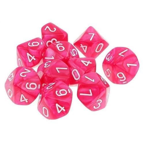 EHJRE 10 Stück D10 Würfel für Rollenspiele, Rose, 6 STK. EHJRE 10 Stück D10 Würfel für Rollenspiele, Rose, 6 STK. von EHJRE