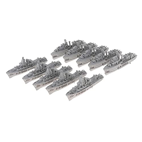 EHJRE 10 Stück Mehrere Kriegsschiffe, Statische Modellschiffe, DIY, Hobbys, Sammlerstücke, Grau von EHJRE