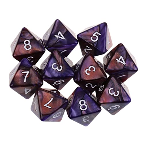 EHJRE 10pcs 8 Sided Dice D8 Polyedrische Würfel für and Dragons Tischspiele, Lila Kaffee, 16mm EHJRE 10pcs 8 Sided Dice D8 Polyedrische Würfel für and Dragons Tischspiele, Lila Kaffee, 16mm von EHJRE
