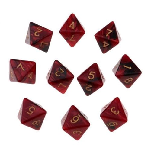 EHJRE 10x 10/Set Polyeder 8 Seitige D8 Spiel Set & Spiel EHJRE 10x 10/Set Polyeder 8 Seitige D8 Spiel Set & Spiel von EHJRE
