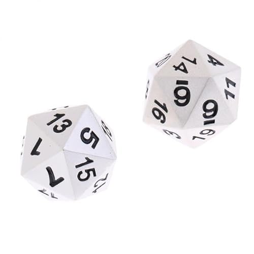EHJRE 10x 2 Teile Zinklegierung Polyedrisch Zizes 20 Seitig 20 für Bar Party Zubehör Spielzeug Silber 1,6 cm EHJRE 10x 2 Teile Zinklegierung Polyedrisch Zizes 20 Seitig 20 für Bar Party Zubehör Spielzeug Silber 1,6 cm von EHJRE