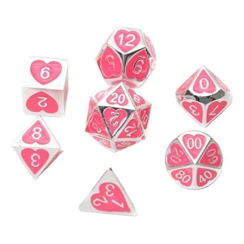 EHJRE 10x 7 Stücke Metall Polyedrisch D8 D10 D12 D20 Rollenspielspiel von EHJRE