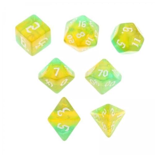 EHJRE 10x 7pcs Facettenreiche Zahlenfarbe Acrylgrün Und Orange von EHJRE