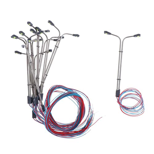 EHJRE 10x Modelleisenbahn Zug Lampe Straßenlaternen HO OO Modelle Doppelköpfe, 1: 200 EHJRE 10x Modelleisenbahn Zug Lampe Straßenlaternen HO OO Modelle Doppelköpfe, 1: 200 von EHJRE